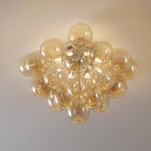 Balbo ceiling light, amber glass lampshades