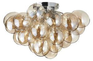 Balbo ceiling light, amber glass lampshades
