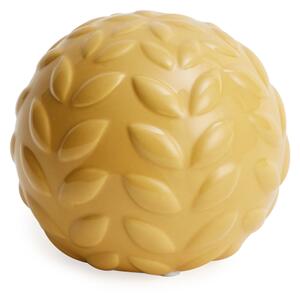 Ochre Leaf Pattern Ceramic Ball Yellow