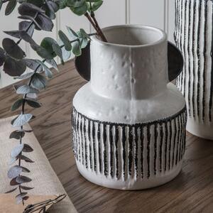 Throwley Vase Small Black/white