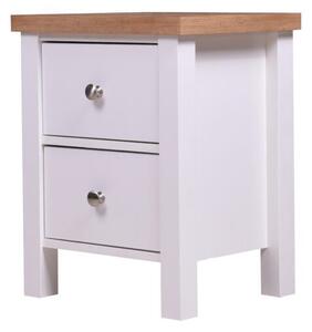 Cannory Nightstand With 2 Drawers White