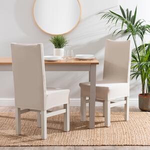 Soft Marl Dining Chair Cover Beige