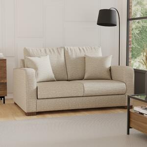 Carson Deep Sit Vivalife Stain-Resistant Fabric 2 Seater Sofa Beige