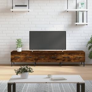 TV Cabinet Smoked Oak 150x36x30 cm Engineered Wood