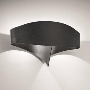 Scudo LED wall light made of steel, black