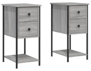 Bedside Cabinets 2 pcs Grey Sonoma 32x42x70 cm Engineered Wood