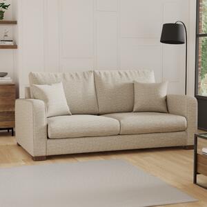 Carson Deep Sit Vivalife Stain-Resistant Fabric 3 Seater Sofa Beige