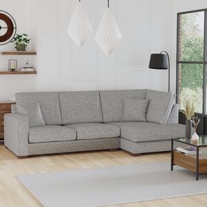 Carson Deep Sit Vivalife Stain-Resistant Fabric Corner Sofa Dark Grey