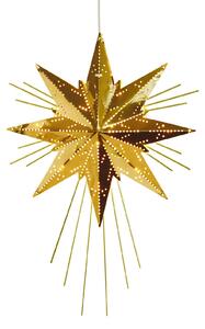 Mini Luxe decorative star made of metal, brass