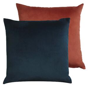 Evans Lichfield Opulent Velvet 2 Pack Cushions Blue/Orange