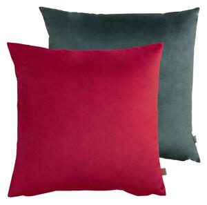 Evans Lichfield Opulent Velvet 2 Pack Cushions Blue/Red