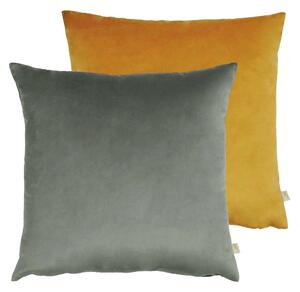 Evans Lichfield Opulent Velvet 2 Pack Cushions Yellow/Grey