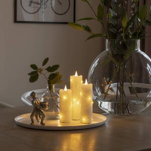 LED wax candle cream luminous colour amber 15.2 cm