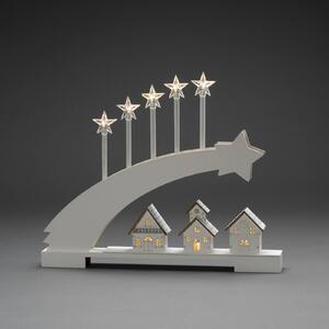 LED candle arch shooting star made of wood