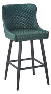 Montreal Faux Leather Bar Stool Green