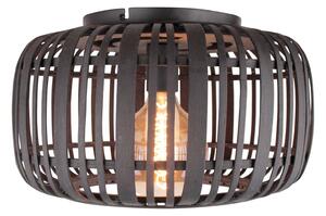 Woodrow ceiling lamp, bamboo cage lampshade