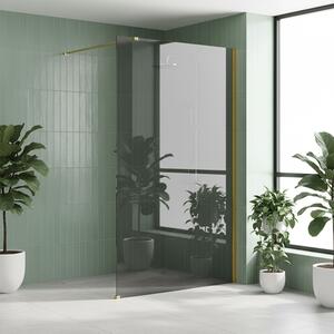 Shower screen Rea Flexi Grey / Gold 120