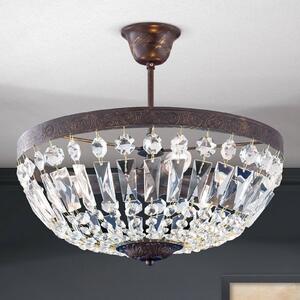 ORION Andara ceiling light, glass crystal chains Ø 40 cm
