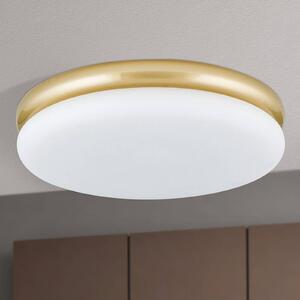 James LED ceiling light with metal housing, brass