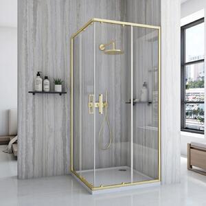 Shower enclosure Rea City 80x80 Gold Brush