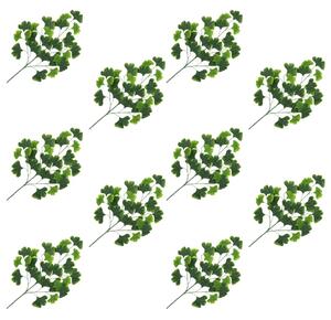 Artificial Leaves Ginko 10 pcs Green 65 cm