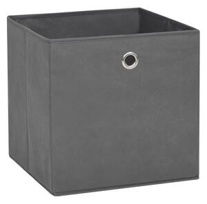Storage Boxes 10 pcs Non-woven Fabric 28x28x28 cm Grey