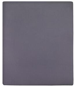 Jersey Fitted Sheet Anthracite 100x200 cm Cotton