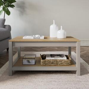 Olney Coffee Table with Shelf Stone Grey/Brown