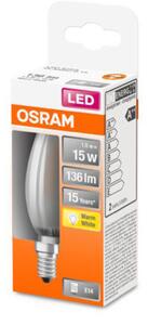 OSRAM Classic B LED bulb E14 1.5 W 2,700 K matt