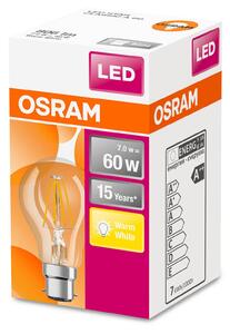OSRAM LED bulb B22d Classic A60 827 6,5 W clear