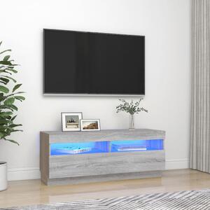 TV Cabinet with LED Lights Grey Sonoma 100x35x40 cm