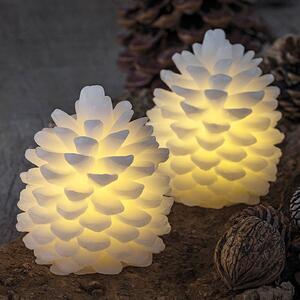 Clara LED candle, height 10 cm, set of two