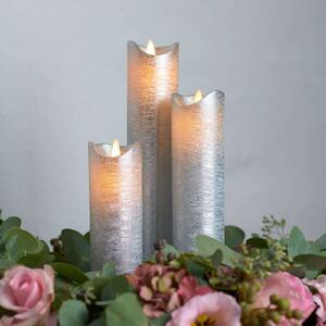 Sara Exclusive LED candle silver Ø 5cm height 20cm