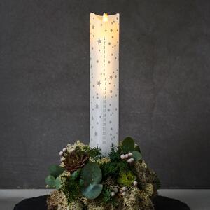 Sara Calendar LED candle white/romantic 29 cm high