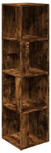 Corner Cabinet Smoked Oak 33x33x132 cm Engineered Wood