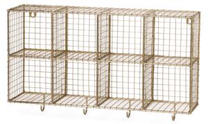 Wall shelf - Iron. 54.5 x 14.5 x 32.5 cm. - Brass - Søstrene Grene