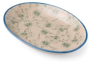 Serving plate - Stoneware. 22.7 x 16 cm. - Sage Green - Søstrene Grene