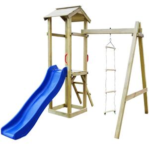 Playhouse Set with Slide Ladders 237x168x218 cm Wood