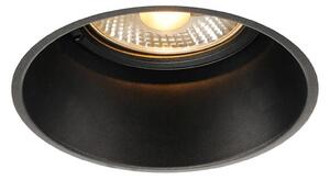 SLV Horn-T recessed light, black, reduced glare