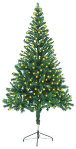 Artificial Christmas Tree with LEDs&Stand 150 cm 380 Branches