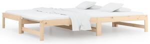 Pull-out Day Bed 2x(90x200) cm Solid Wood Pine