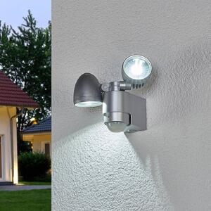 2-bulb LED outdoor spotlight Todora, sensor