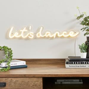 Let's Dance Neon Wall Light Clear