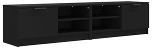 TV Cabinets 2 pcs Black 80x35x36.5 cm Engineered Wood