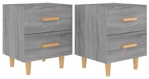 Bed Cabinets 2 pcs Grey Sonoma 40x35x47.5 cm