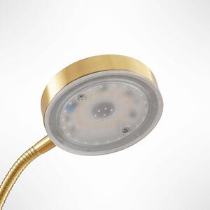 Lindby Seppa LED floor lamp, round, brass