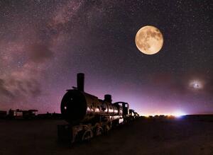 Photography Old locomotive in the train cemetery, Anton Petrus