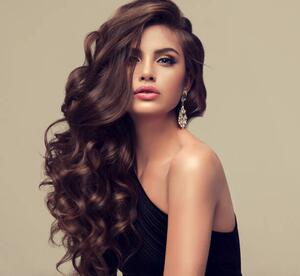 Photography Young attractive brunette with voluminous, shiny, EdwardDerule