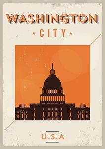 Art Print Typographic Washington City Poster Design, kursatunsal