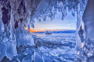 Photography Ice Cave at Baikal Lake, Russia, Wachirawit Narkborvornwichit